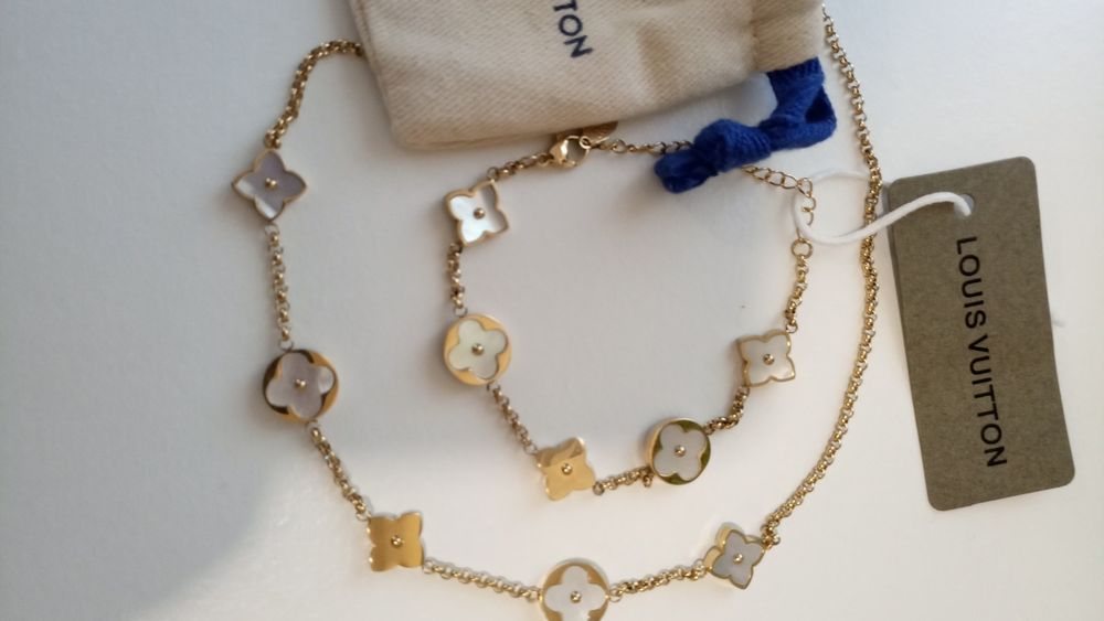 Jóias CONJUNTO Louis Vuitton aço, madrepérola e ouro 24K