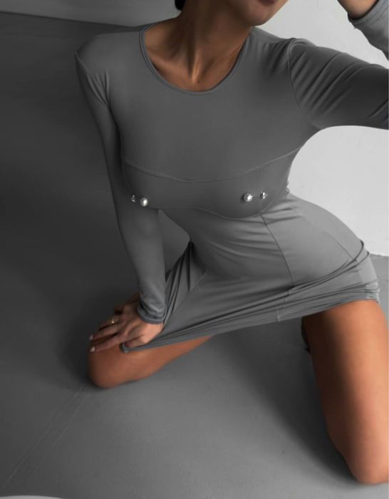 Коротка сукня жіноча з пірсингом/платье с пирсингом мини