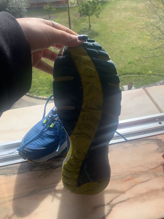 Sapatilhas “Kalenji” homem tamanho 43 azul/amarelo fluorescente