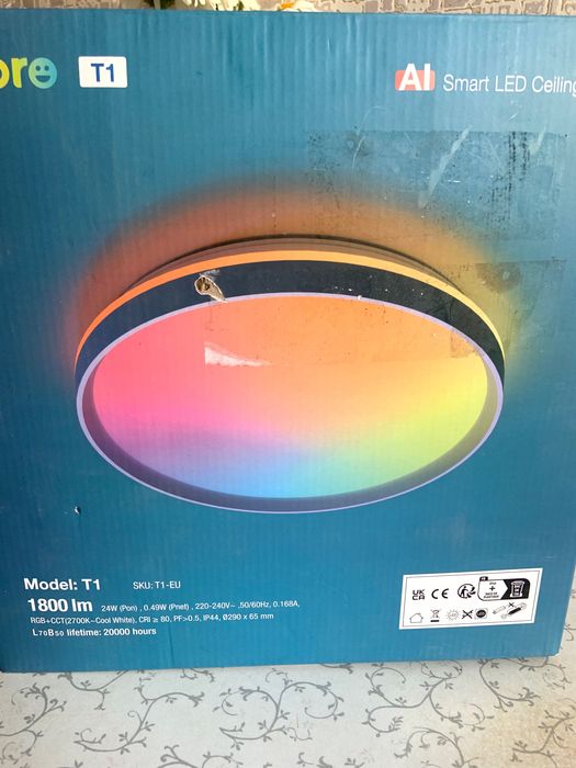 умный потолочный светильник лампа 29 см Repro T1 c поддержкой Wi-Fi