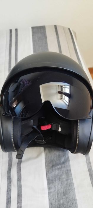 Capacete LS2 aberto estilo piloto de avião