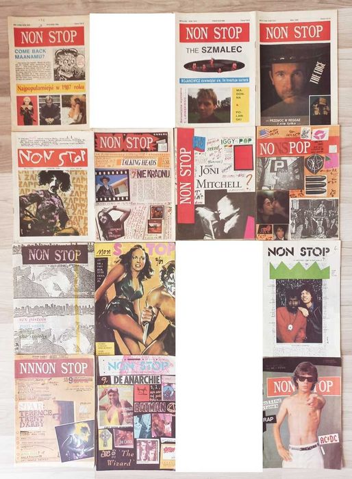 Non Stop - zestaw 13 magazynów muzycznych z lat 1988-89