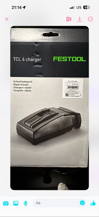 Швидкозарядний пристрій TCL 6 Festool 201135