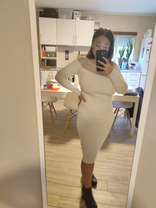 Vestido Malha canelada