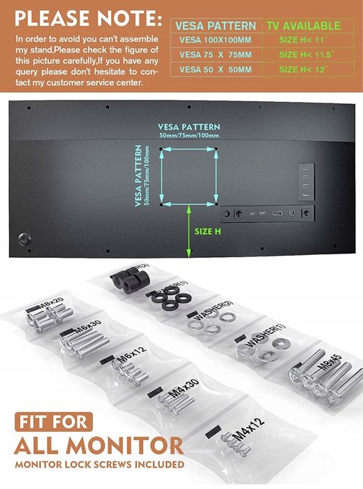 Stojak uchwyt do monitora wolnostojący solidny 13-32 cale