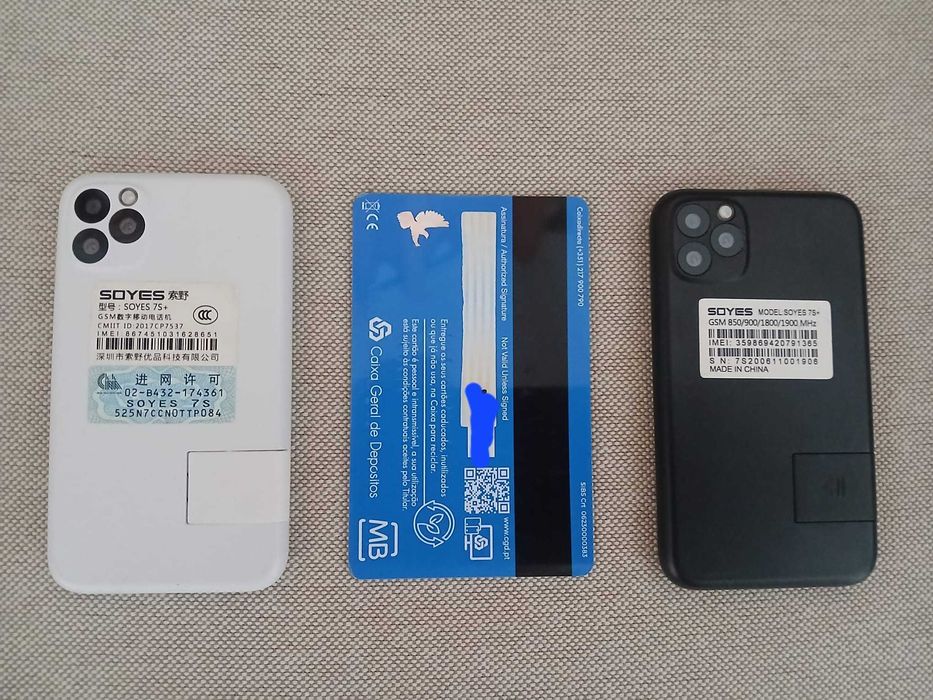 Mini Telemóveis – Tamanho Cartão Crédito (Preço Unitário)