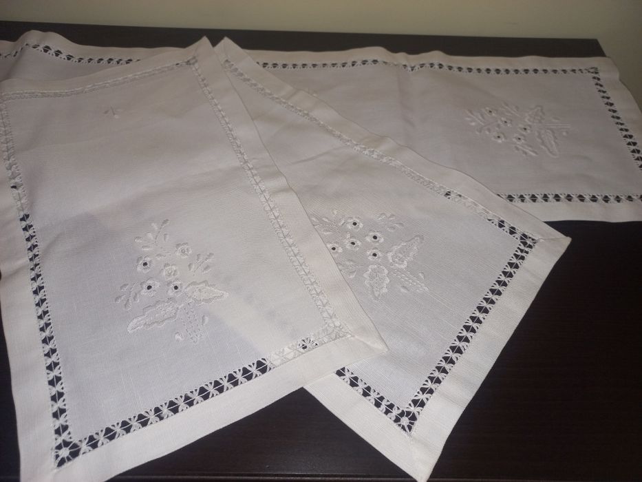 Panos quarto linho bordados