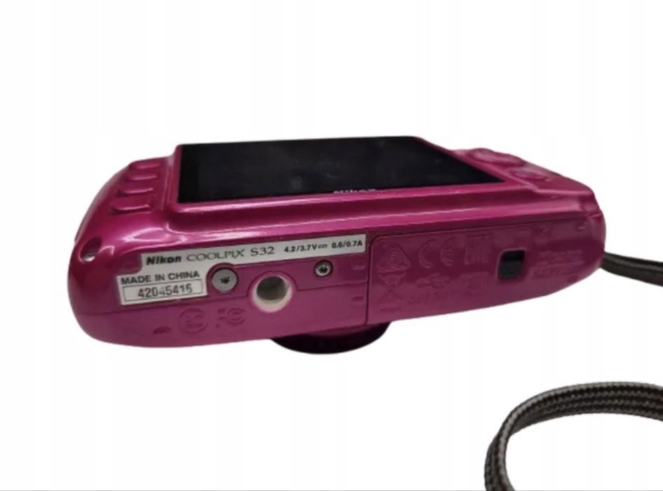 Aparat Cyfrowy Nikon Coolpix S32 rózowy digicam wodoodporny cyfrówka
