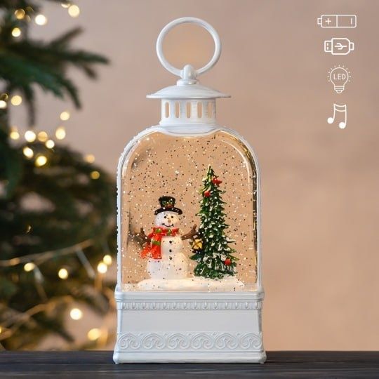 Новорічний ліхтар «Сніговий чарівник»