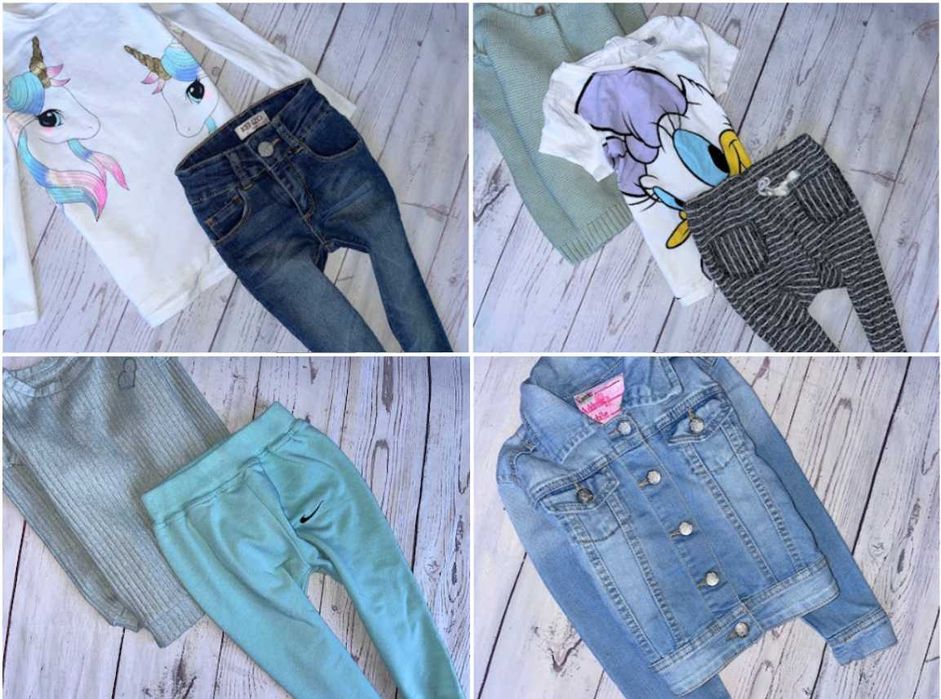 r.98-104 MEGA PAKA 59szt ZESTAW UBRANEK dla córci dziewczynki newbie