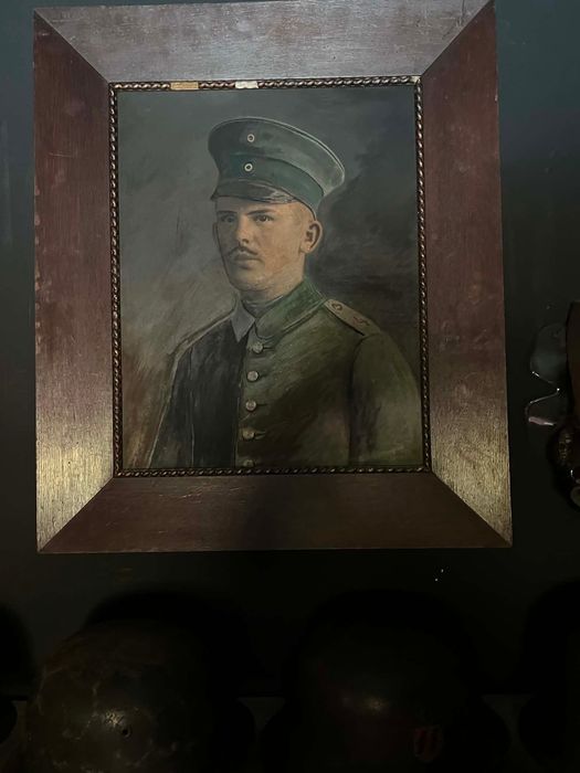 Obraz pastel I wojna, Prusy, niemiecki 72/63cm
