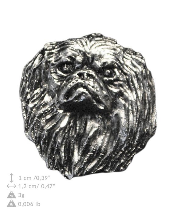 Pekińczyk pin posrebrzony Art-Dog