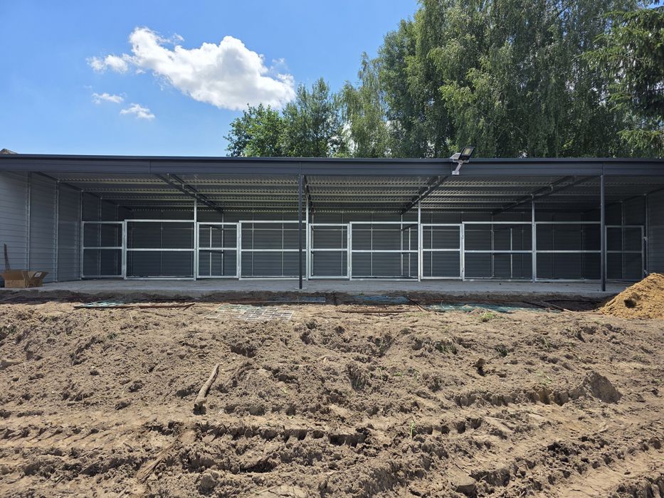 Wiata dla koni boksy stajnia 15x6 m