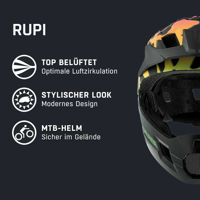 Kask rowerowy dla dzieci Alpina Rupi Lekki Rozmiar S/M 50-55 cm