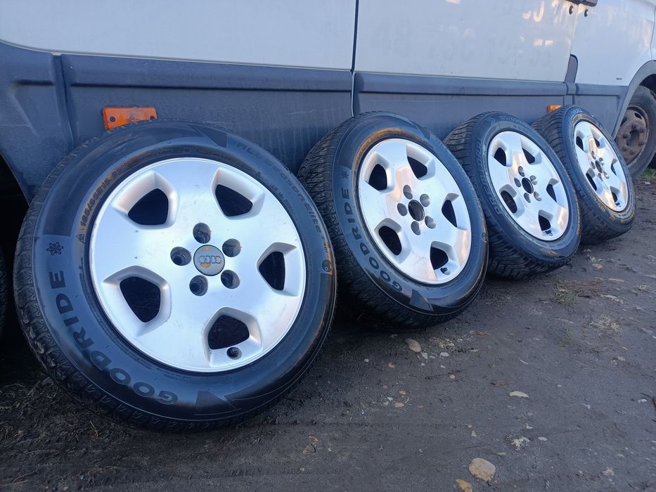 Felgi z oponami 185/65R15 wielosezon 24r Audi 5x100 A1 A2 A3 chrysler