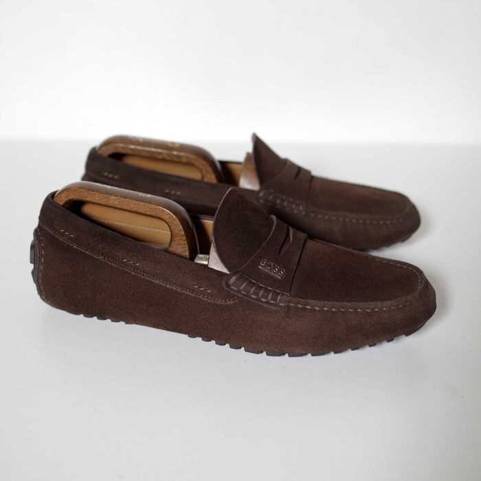 Мокасины Hugo Boss Driver Moccasin Made Italy 41 размер оригинал идеал