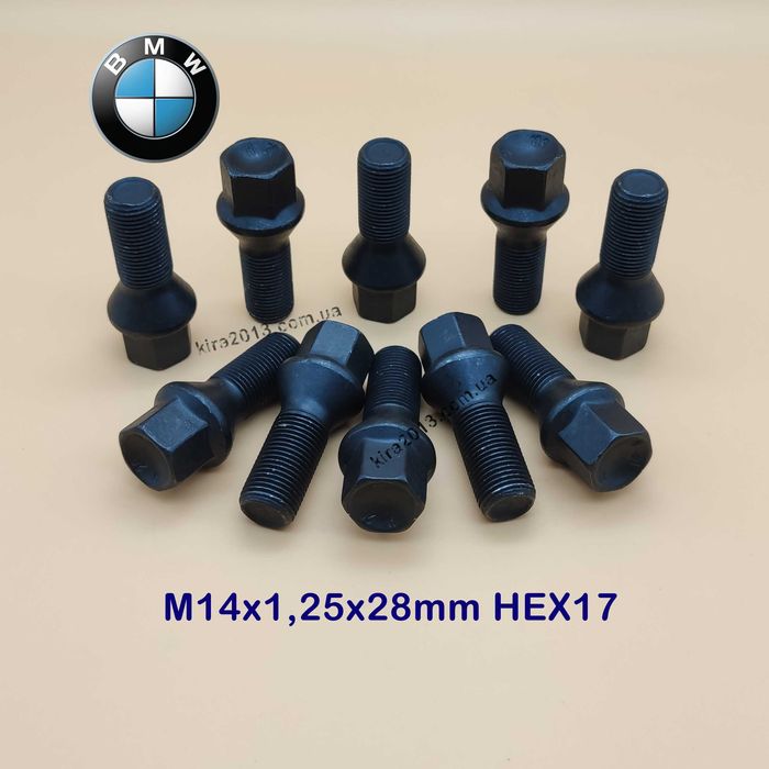 Болты для дисков БМВ черные BMW E70 E71 F15 F16 F10 F11 F25 F26 F80