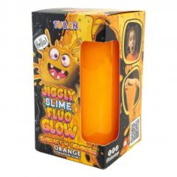 Jiggly Slime Fluo Glow pomarańczowy pudełko,124x78 mm