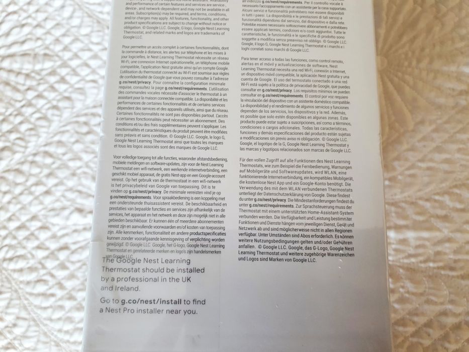 Google nest termostato 3 geração selado