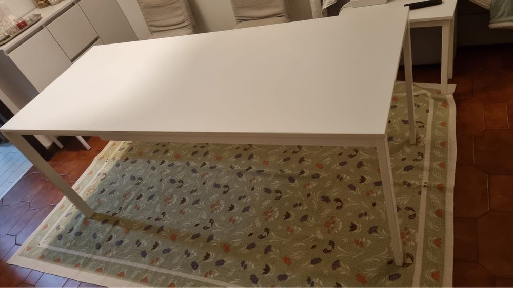 Mesa de jantar extensivel branca