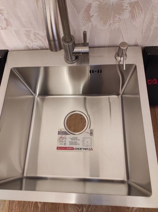 Акция-27% ! кухонные мойки 50*50 -3 mm.Handmade фирмы Platinum Valeso