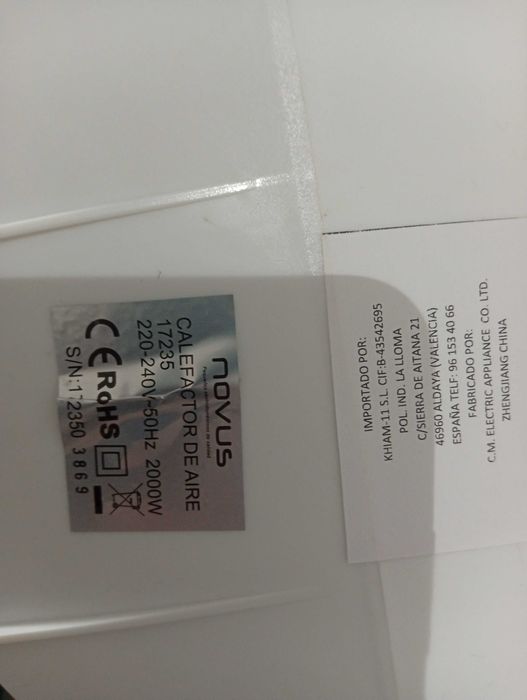 Aquecedor Novus dois mil watts