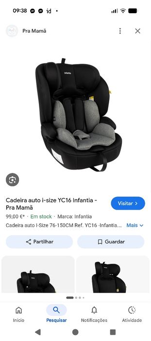Cadeira como nova de bebê