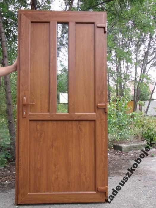 Drzwi zewnętrzne PCV PVC kompozytowe XPS Złoty Dąb LUBLIN