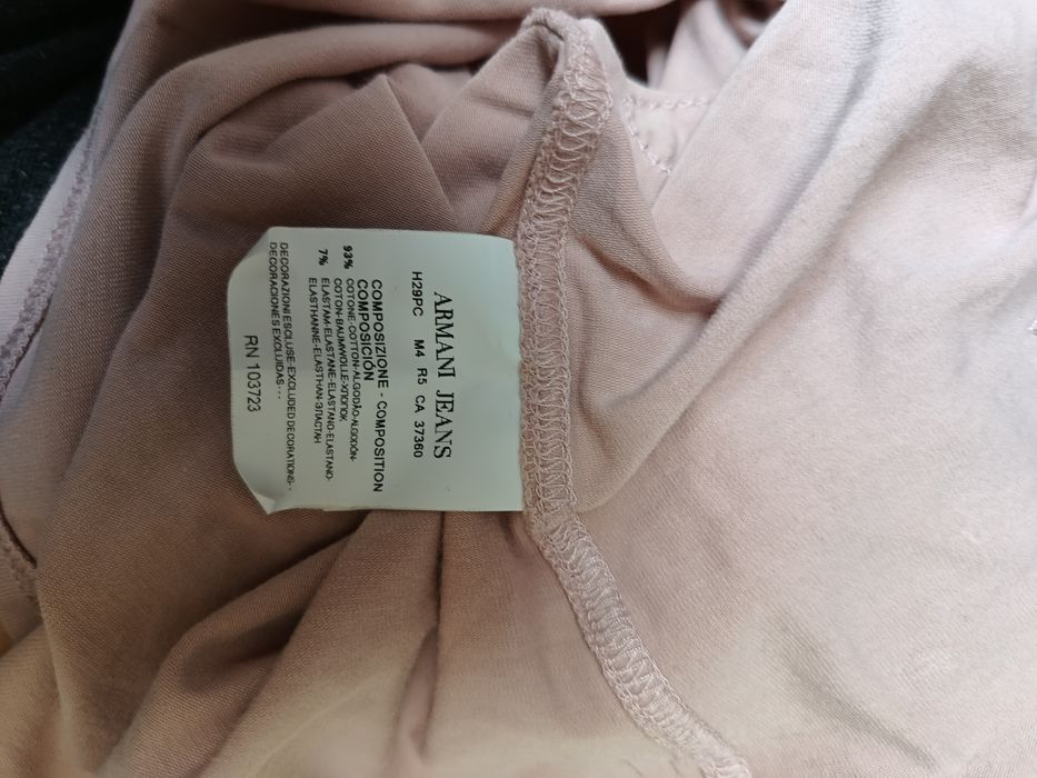 Beżowy t-shirt Armani Jeans M