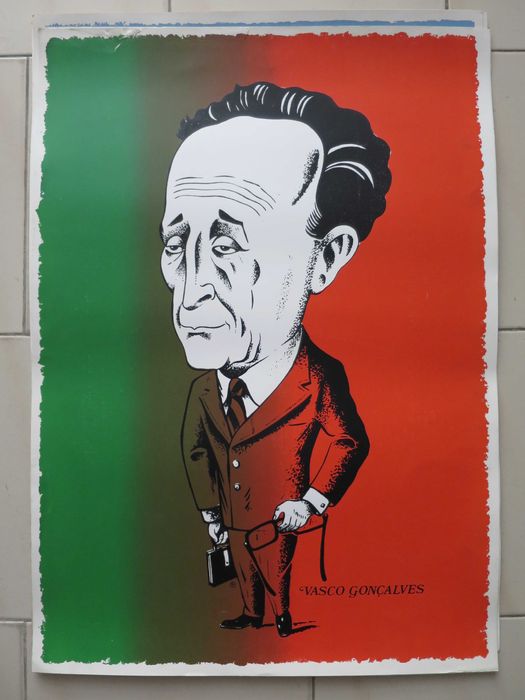 Cartazes com caricaturas políticas