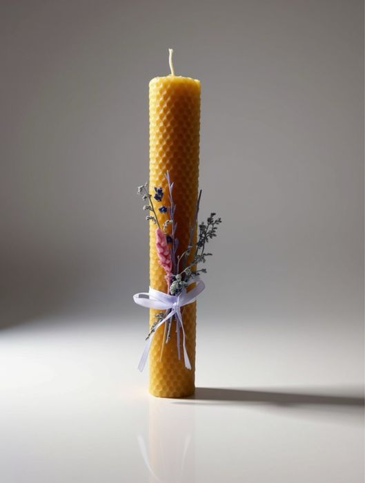 Набір натуральних свічок з бджолиної вощини | ручна робота | подарунок