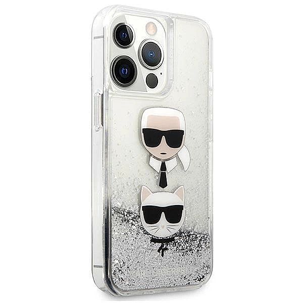 Etui Karl Lagerfeld Liquid Glitter Karl&Choupette Head na iPhone 13 Pr