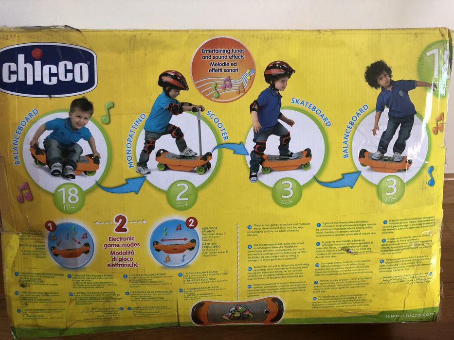 Trotinete, Skate e balancé, ajustável á idade chicco