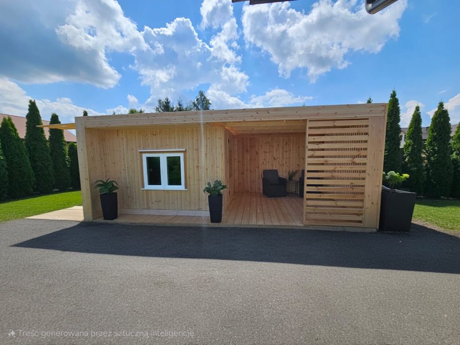 Nowoczesny domek ogrodowy 3x6 m