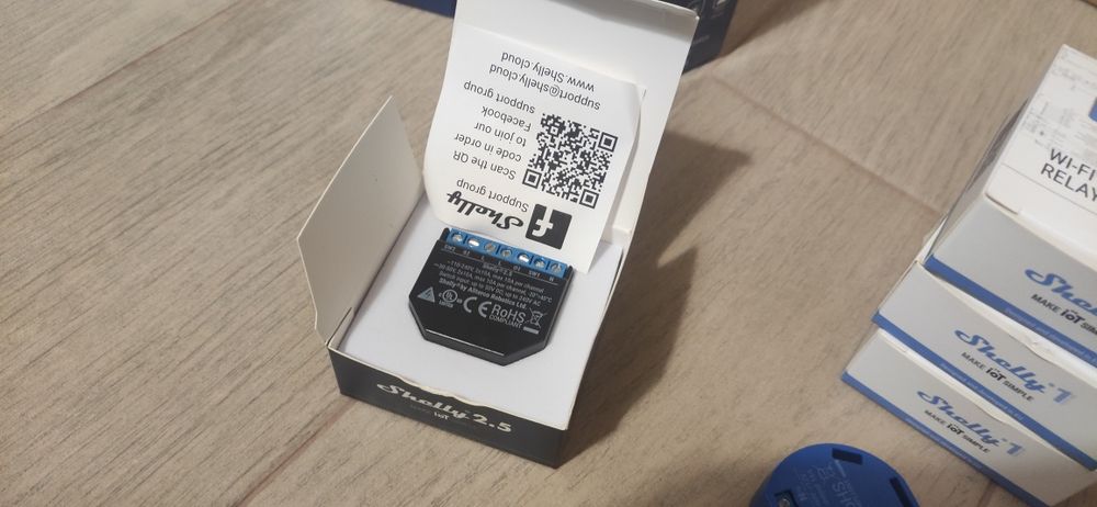 Shelly Diversos módulos WiFi 1, 1PM, 2.5 e Lampadas