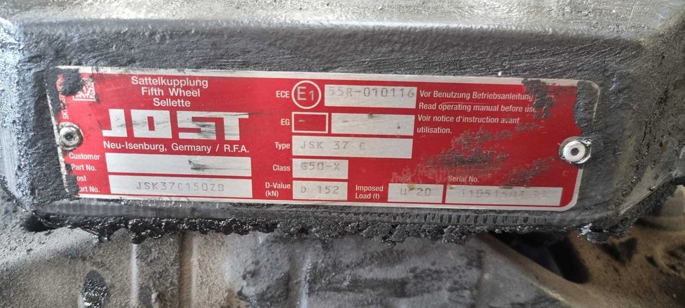 Siodło ciągnika JOST 150mm - Scania Daf