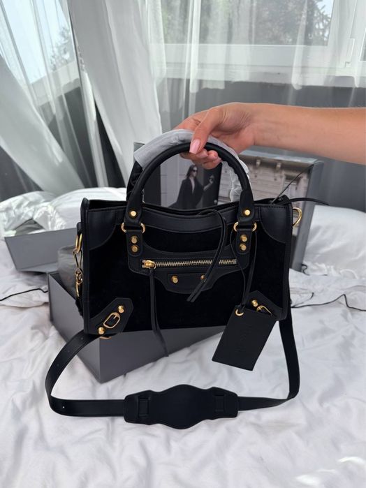 Torebka Balenciaga le city suede black