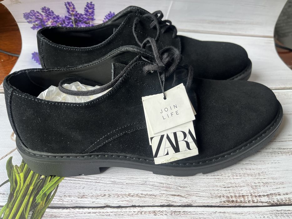 Чоловічі замшеві туфлі дербі Zara Join Life чорні