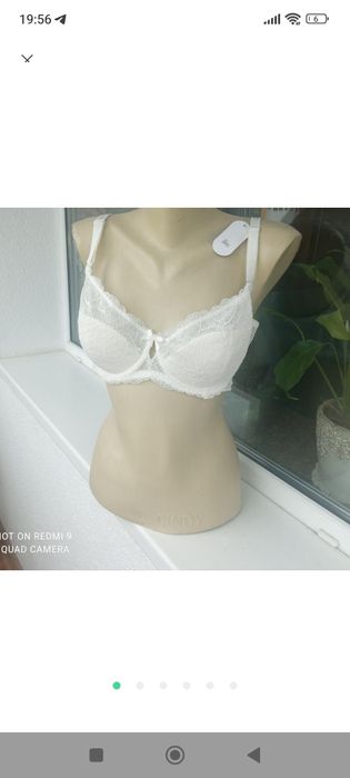 Гіпюровий бюстгалтер Anfen,бретелі відстібаються,колір айворі 85D