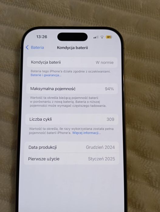 iPhone 16 Pro 128G tytan naturalny