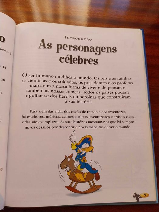 As Personagens Célebres - Disney, livro didático, em muito bom estado