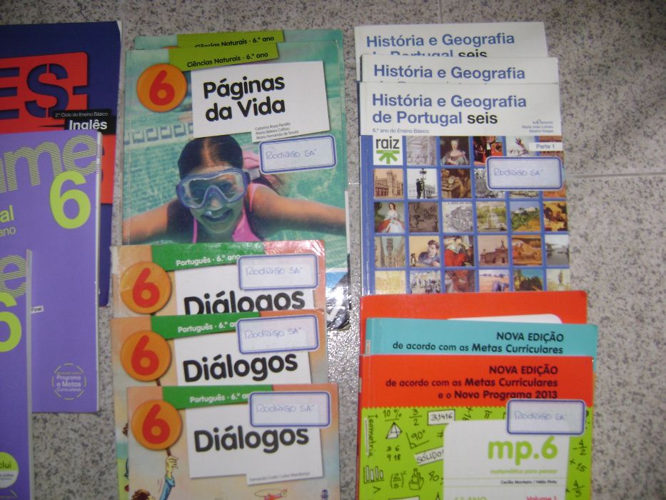 Livros e manuais escolares 6º ano