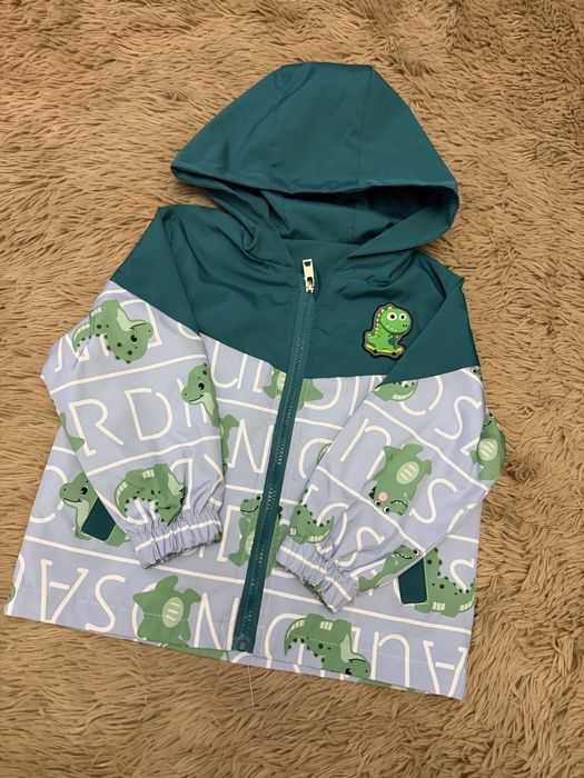 Курточка вітрівка на хлопчика  з динозаврами Dino розмір 100 104