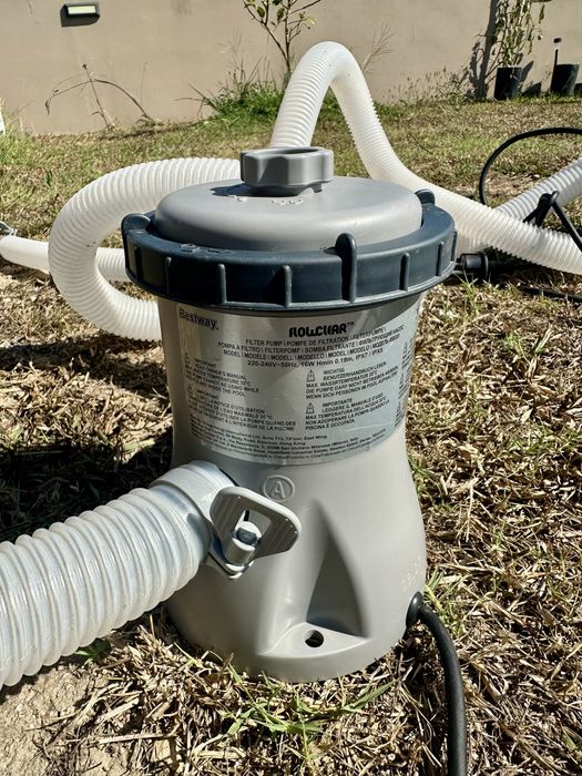 Piscina Intex Tubular — Completa (proteção solo + capa + bomba)
