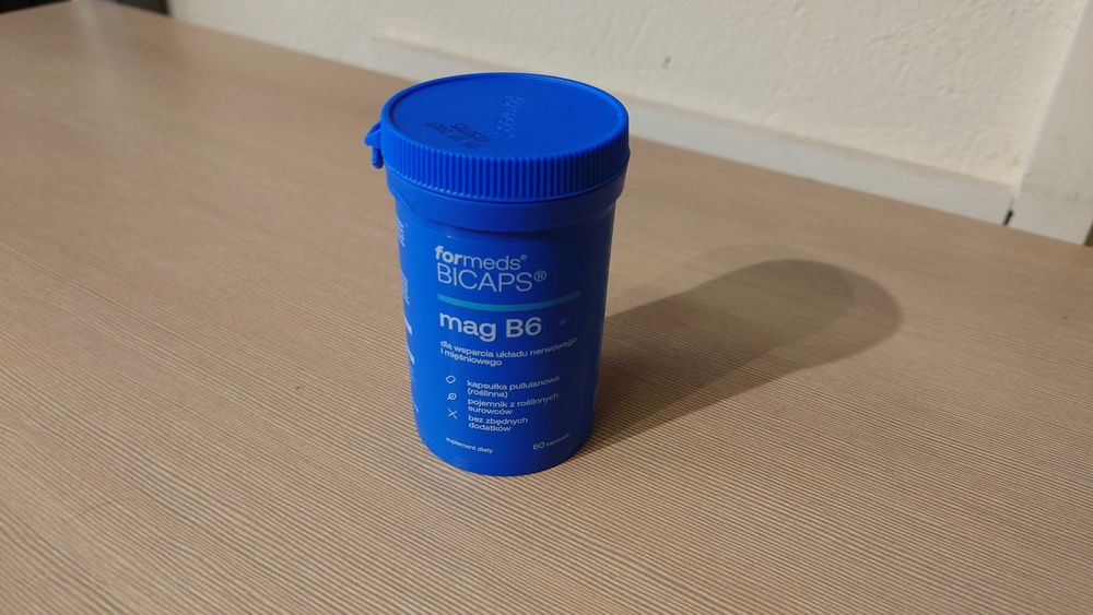 BICAPS Mag B6 Cytrynian Magnezu Witamina B6 P-5-P 60 kaps ForMeds #50