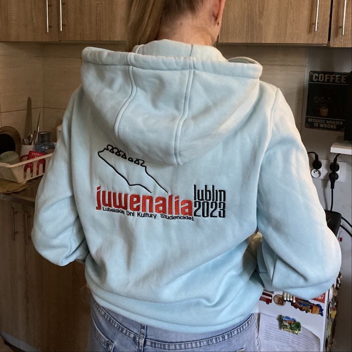 Bluza błękitna Juwenalia Lublin 2023 politechnika z kapturem