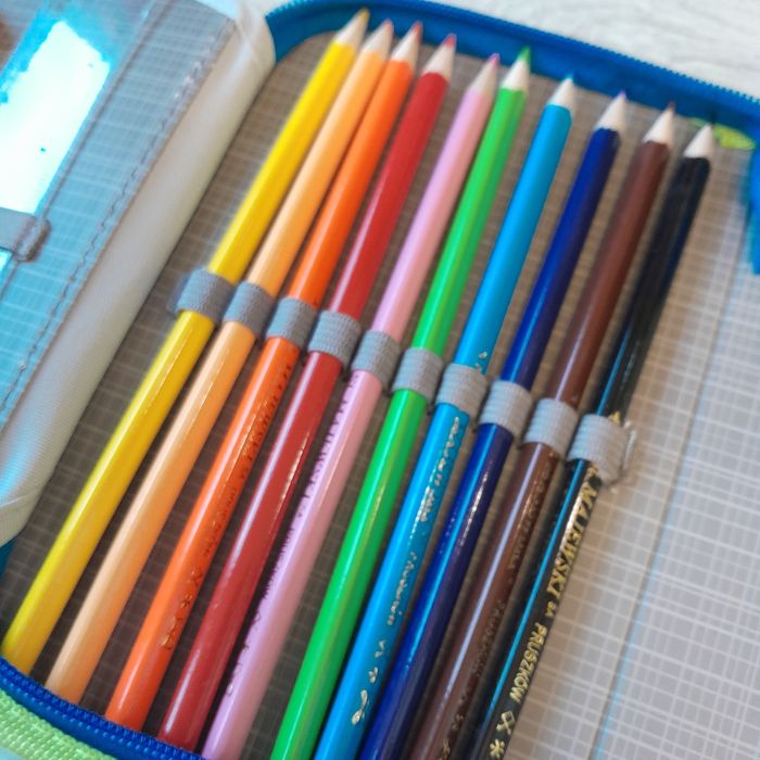 Piórnik szkolony z pełnym wyposażeniem