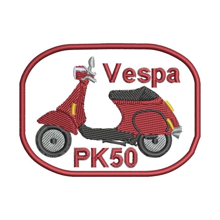 Vespa em bordado