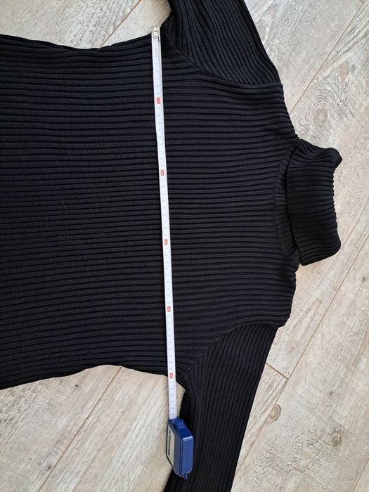 Sukienka dzianinowa z golfem, prążek - BonPrix - rozm M 40/42 - używan