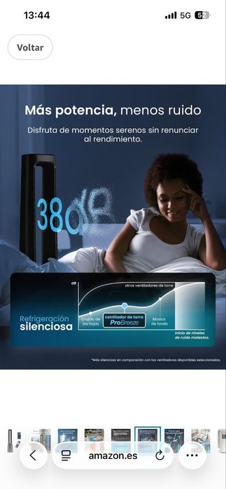 Ventoinha Pro Breeze com Wi-Fi Preto